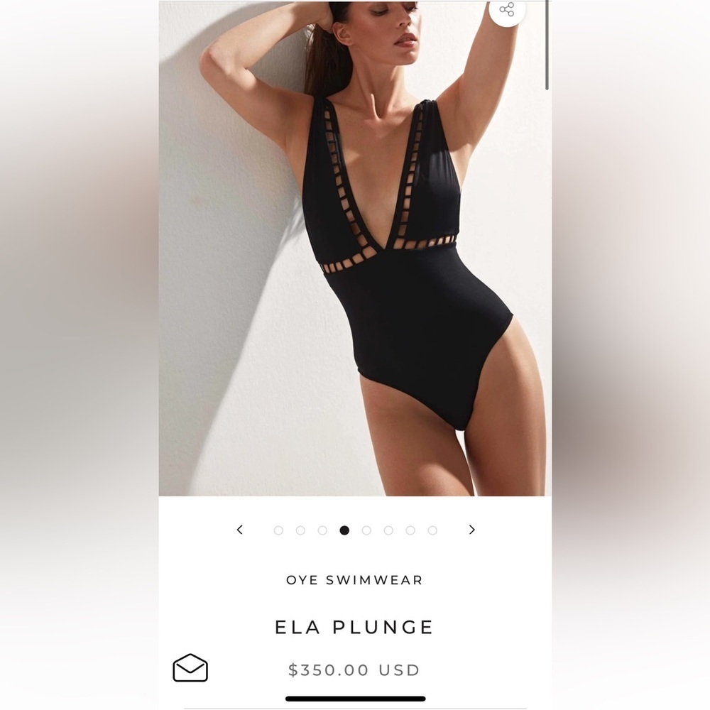 White Oye Ela Plunge Swimsuit